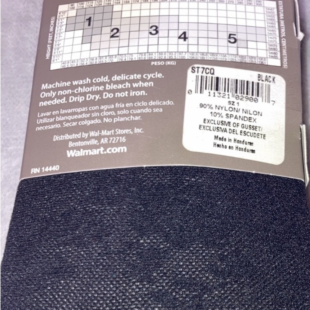 Secret Treasures Black Floral Patterned Hosiery - Picture 3 of 3